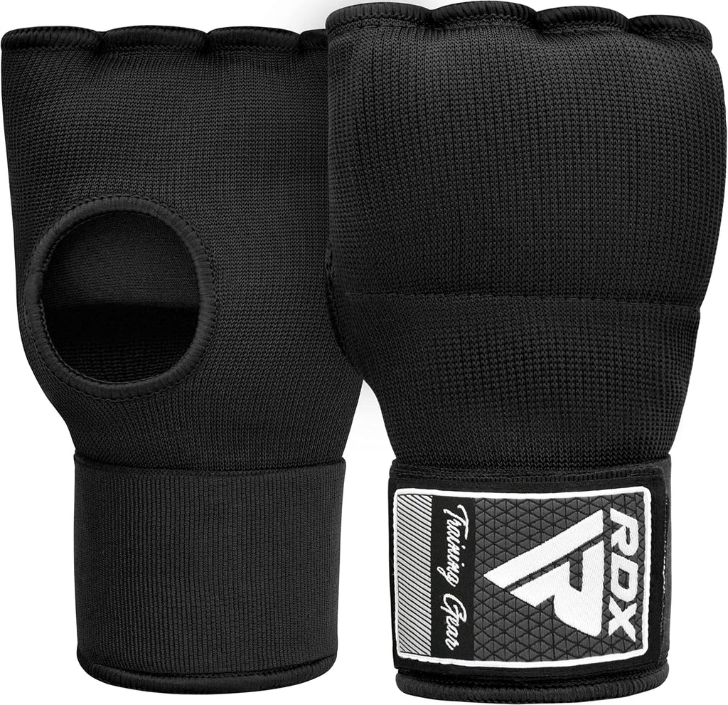 Gel Boxing Hand Wraps Inner Gloves Men Women, Quick 100cm Long Wrist Straps, Elasticated Padded Fist Under Mitts