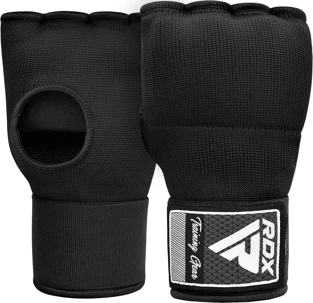 Gel Boxing Hand Wraps Inner Gloves Men Women, Quick 100cm Long Wrist Straps, Elasticated Padded Fist Under Mitts