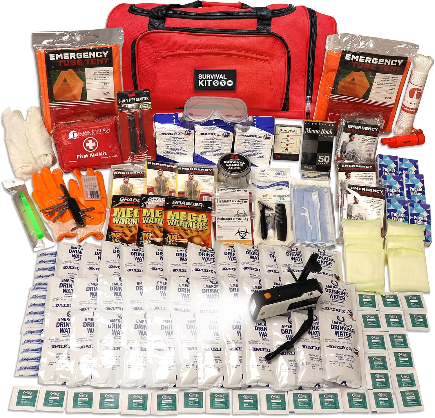 Earthquake Emergency Kit, Go Bag Emergency Backpack, Survival Kits for Disaster Preparedness, 72 Hour Food, First