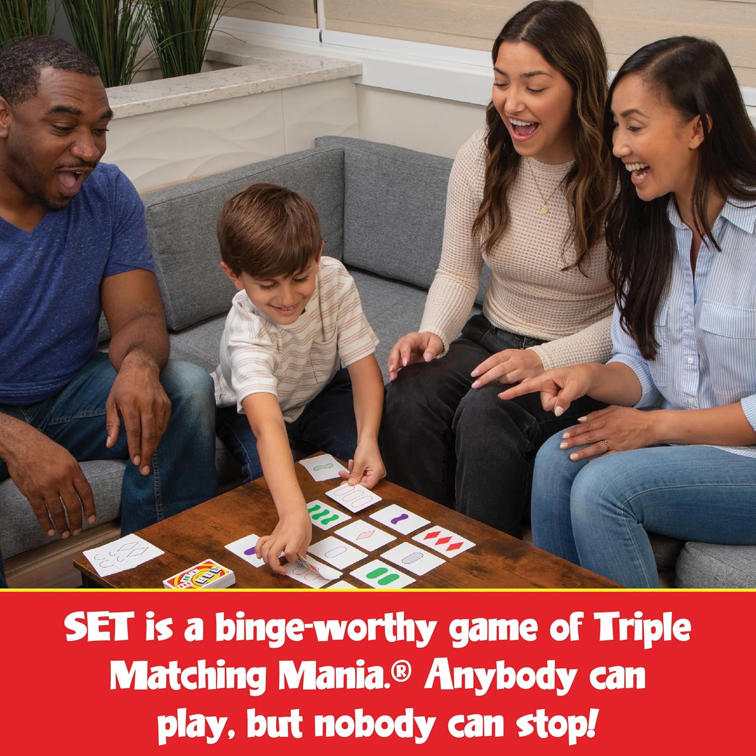 SET Enterprises SET - The Family Card Game of Visual Perception - Race to Find The Matches, For Ages 8+,81 Cards