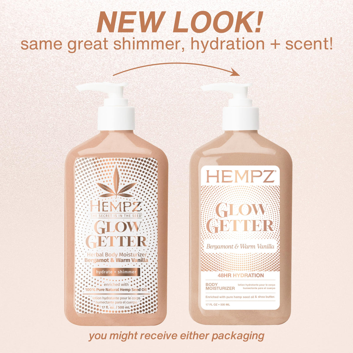 Glow Getter Moisturizing Body Lotion with Shimmer - 17 Fl Oz
