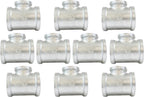 CMI Inc Galvanized Pipe Fittings | 1" Tee 10 PACK | Class 150 | For Malleable Iron Threaded Iron Pipe Fittings | NPT Female (1")