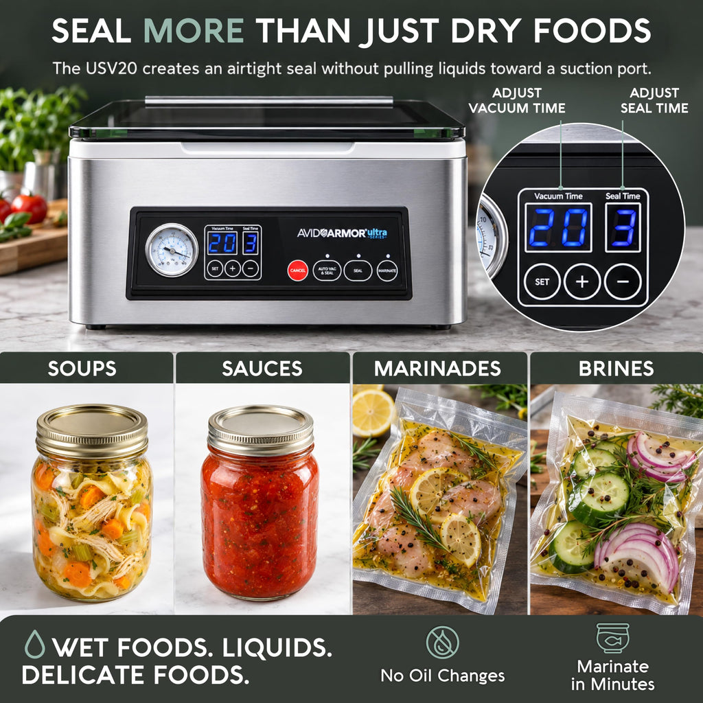 USV20 Chamber Vacuum Sealer Machine – High-Volume 11.5” Sealer