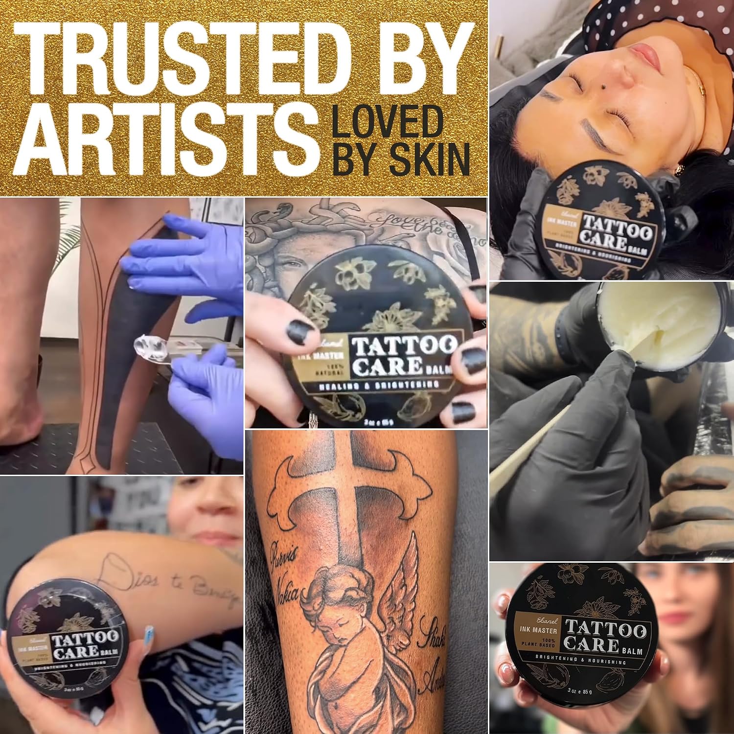 Tattoo Balm 3oz, Premium Tattoo Aftercare Cream Butter Ointment