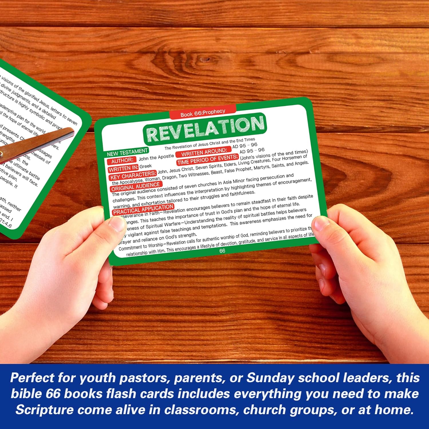 Bible 66 Books Flash Cards - Scripture Memory Cards with Key Verses, Book Summaries & Key Information - Christian