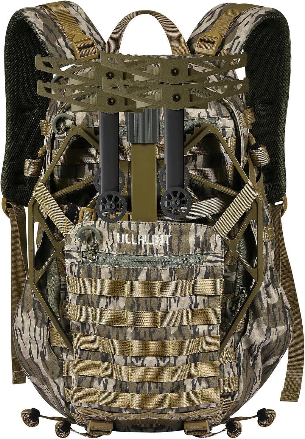 Saddle Hunting Backpack, Quiet Daypack for Hunting Sticks and Platform, Modular Design with Removable Waist Belt