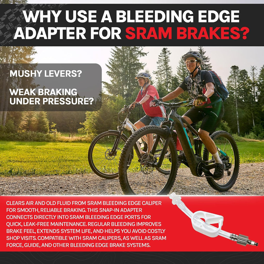 BleedZone Bleeding Edge Adapter Compatible with SRAM Hydraulic Brakes, MTB