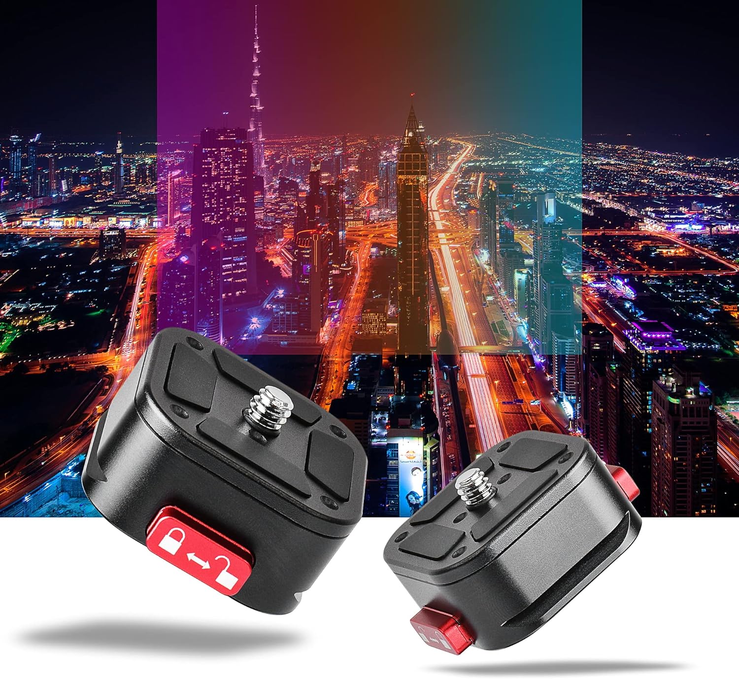 Quick Release Plate, Camera Tripod Mount Arca Swiss QR Plate Fast Claw Clamp Compatible with Canon Sony Nikon Pentax