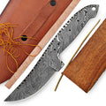 ColdLand |8.25" Hand Forged Damascus Steel Blank Blade Knife Kit for Knife Making Supplies with Micarta Handle