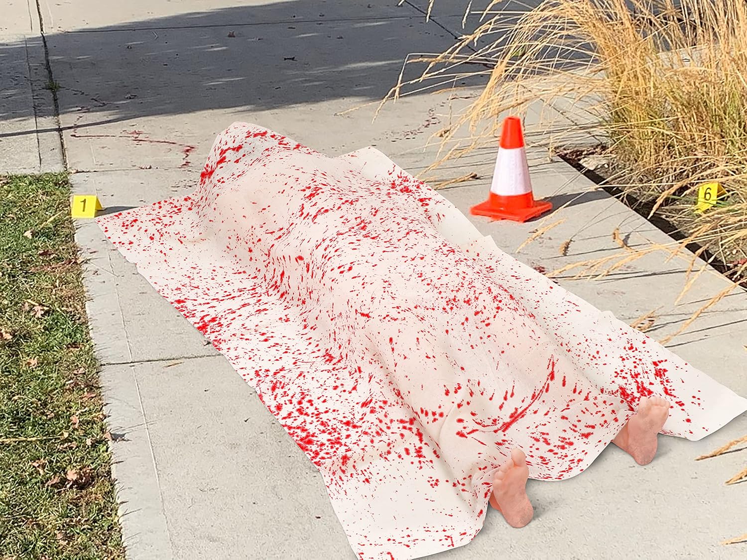 5.4ft Halloween Decorations Outdoor Props - Scary Hallowmas Back from The Grave Dead Victim Prop for Haunted House