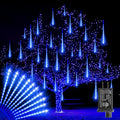 Christmas Lights Outdoor,12-inch LED Meteor Shower Icicle Lights, 10 Tubes 240 LED String Lights. Waterproof Plug