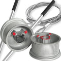 3-Pieces Bundle - Standard Lift Drums / 13.5ft Long Cables/Non-Slip Torsion Spring Winding Bar