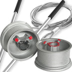 3-Pieces Bundle - Standard Lift Drums / 13.5ft Long Cables/Non-Slip Torsion Spring Winding Bar