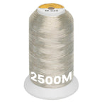 Metallic Embroidery Machine Thread - Light Silver M-020