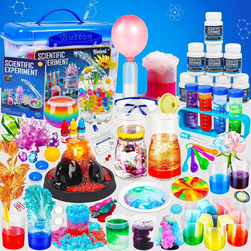 Science Kit for Kids,120 Science Lab Experiments,Scientist Role Play | STEM Educational Learning Scientific