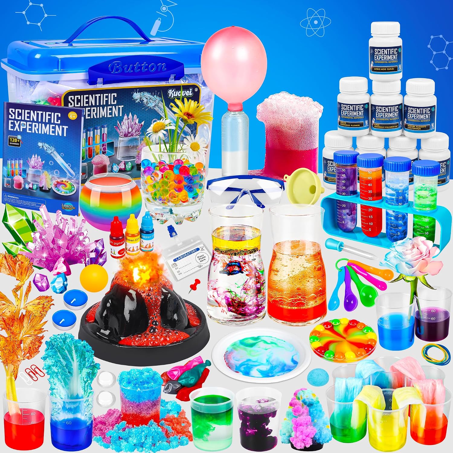 Science Kit for Kids,120 Science Lab Experiments,Scientist Role Play | STEM Educational Learning Scientific
