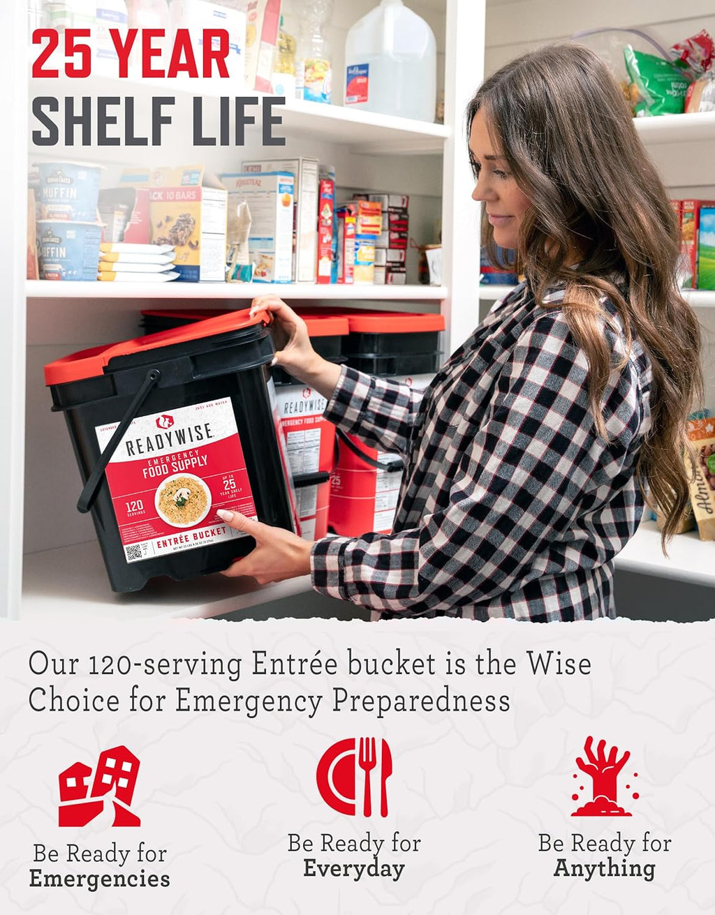 Emergency Food Supply - 120 Servings Favorites Sample Bucket, Survival Food Kit, Freeze Dried Prepper Food &