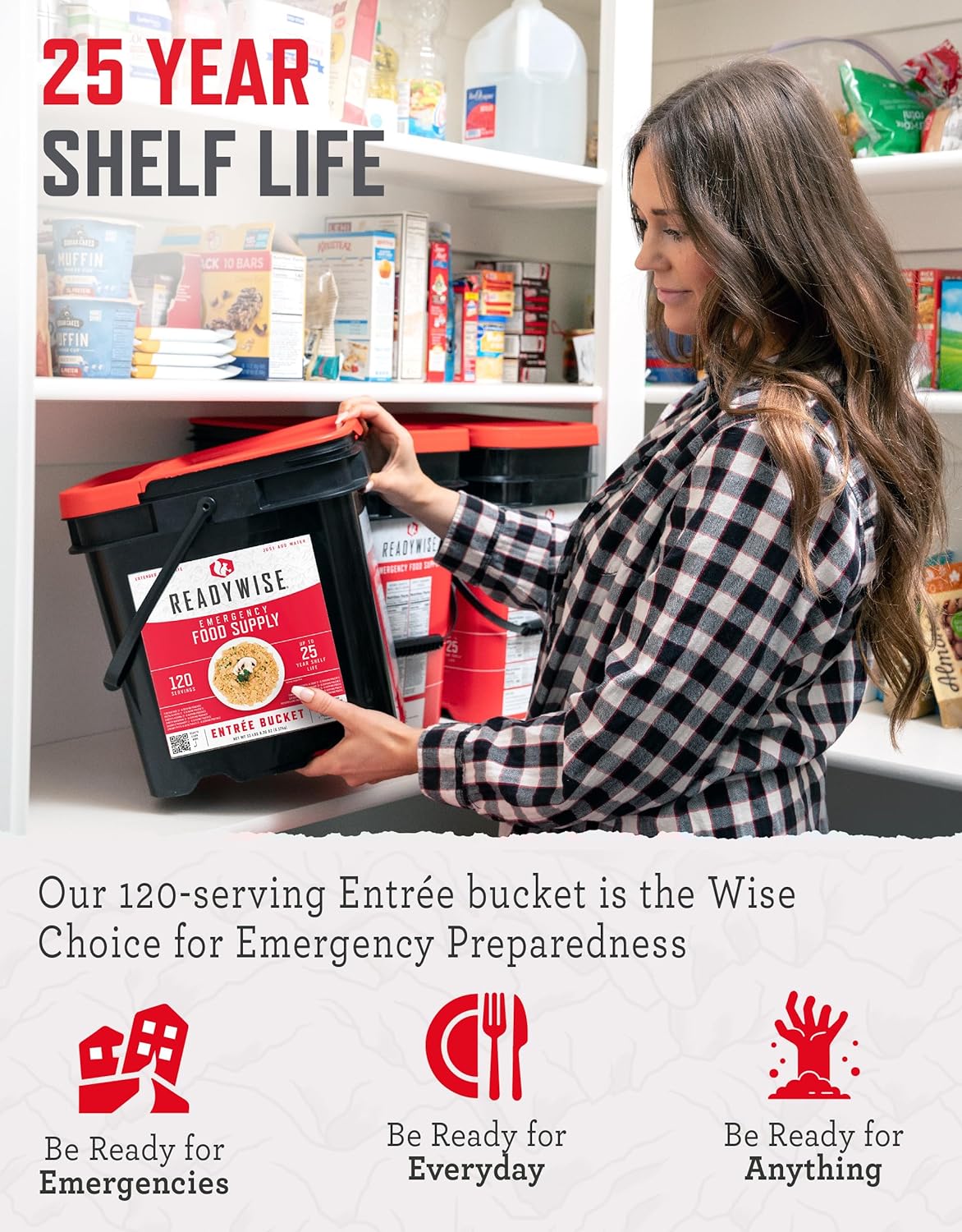 Emergency Food Supply - 120 Servings Favorites Sample Bucket, Survival Food Kit, Freeze Dried Prepper Food &