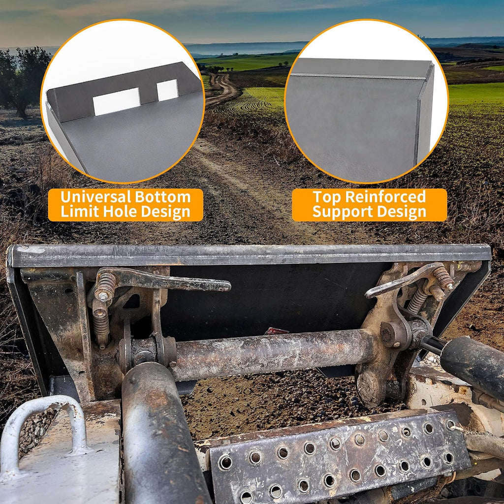 1/4" Skid Steer Attachment Plate and Quick Attach Adapter Grade50 | Weld-on quick tach conversion mount plate adapter