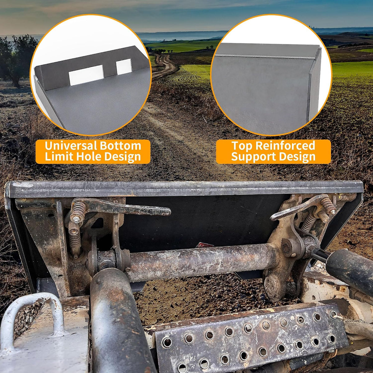 1/4" Skid Steer Attachment Plate and Quick Attach Adapter Grade50 | Weld-on quick tach conversion mount plate adapter