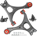 4pc Front Lower Control Arms & Ball Joints Kit for 2006-2011 Honda Civic & Acura CSX – 2 Lower Control Arms + 2 Lower Ball Joints, Direct Replacement K620382 K620383 K500069 K500070