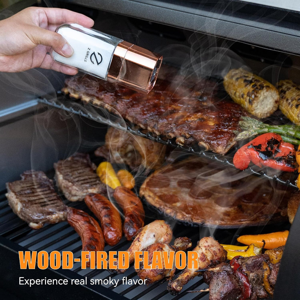 Wood Pellet Smoker Grill, 8 in 1 BBQ Grill with Auto Temperature Control, 697 sq in Cooking Area for Backyard, Patio