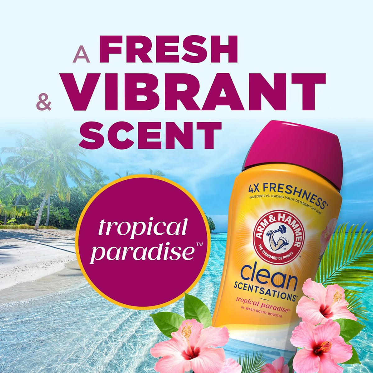 Clean Scentsations Laundry Scent Booster, Tropical, 45 Oz