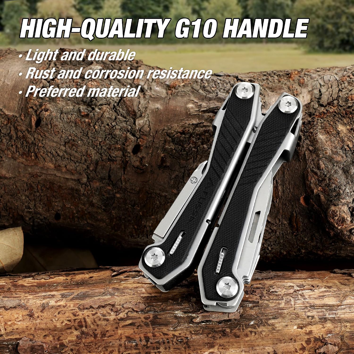 16-In-1 Multi Tool, EDC Multitool, Utility Multi-Tool | Gift for Men, G10 Handle, Stainless Steel, Pocket Knife