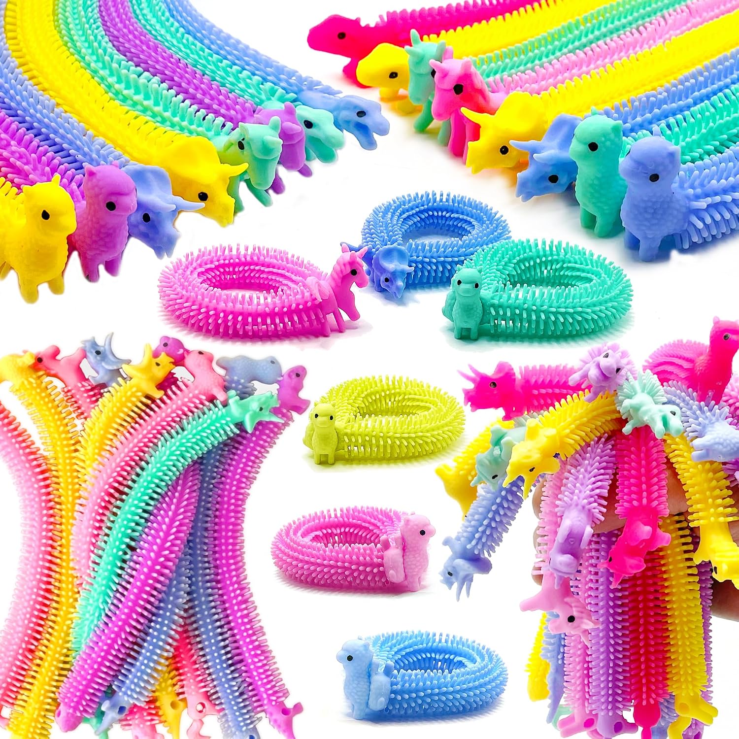 30 Pack Stretchy Strings Fidget Toys, Sensory Toys Bulk for Kids, Adults Stress Relief, Anti-Anxiety Autism Toys