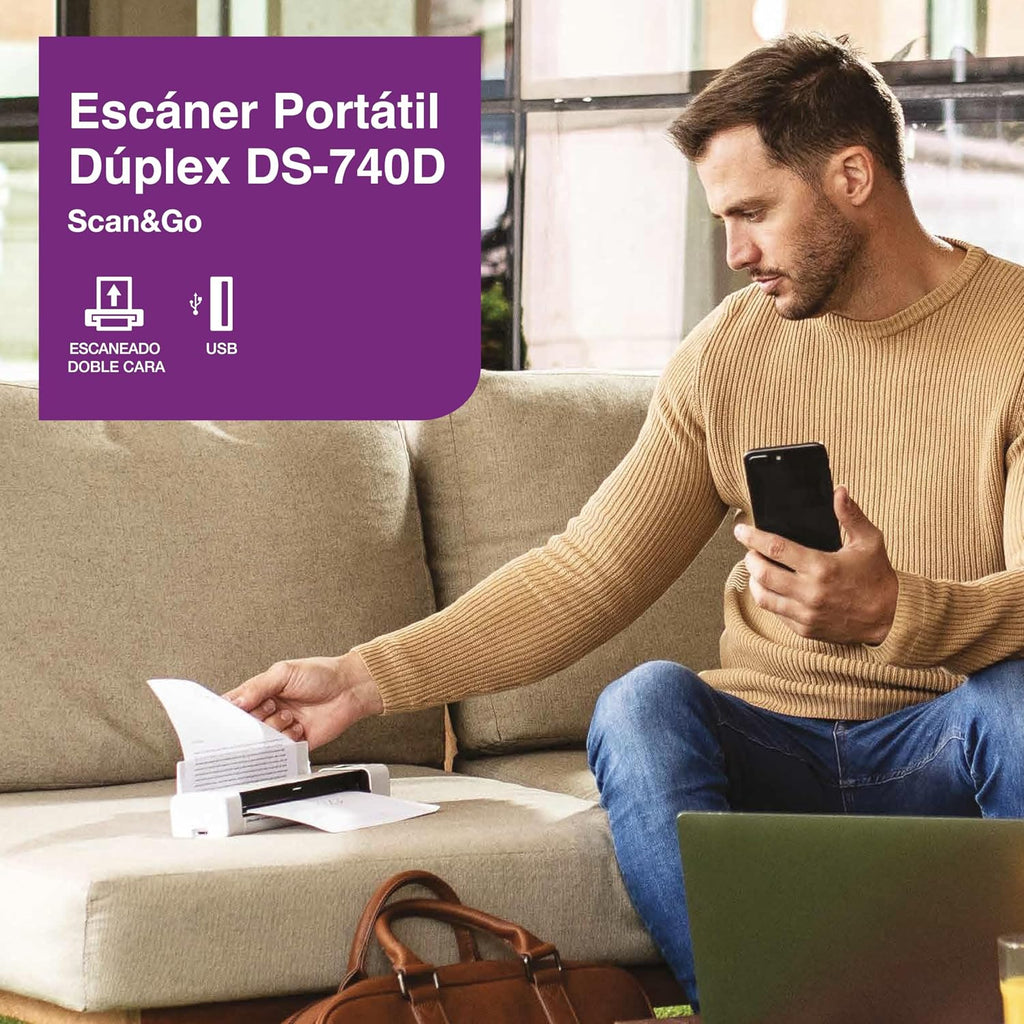 DS-740D Duplex Compact Mobile Document Scanner