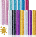 Glitter Heat Transfer Vinyl - 15 Pack 12" x 10" Glitter HTV Vinyl | HTV Sheets Glitter HTV Vinyl for T-Shirts