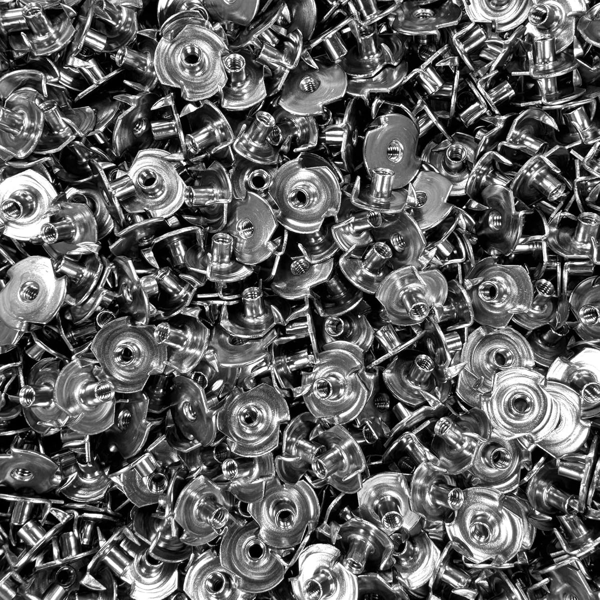 BCP Fasteners #8-32 x 1/4" Stainless Steel 3-Prong Tee Nuts, 25 Pack