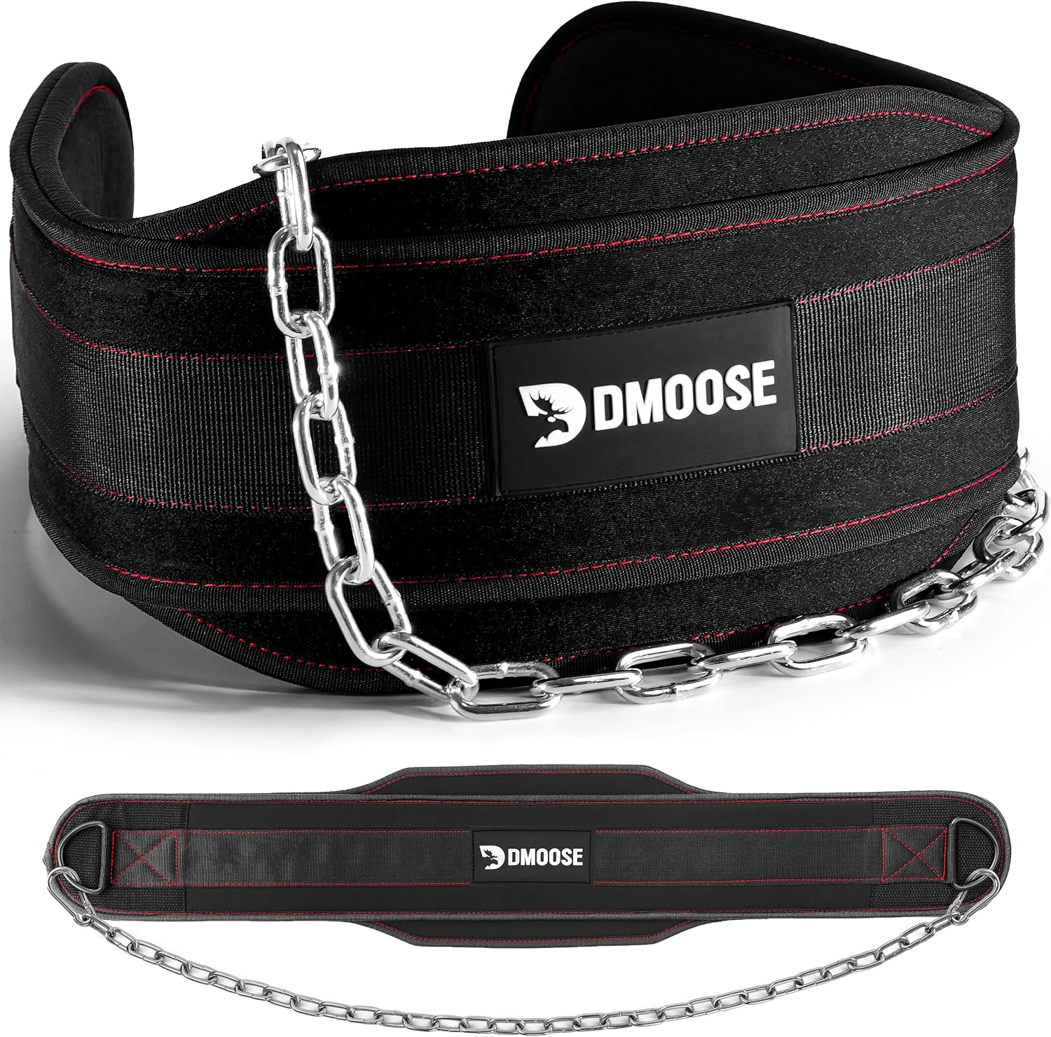 Dip Belt for Weight Lifting, Pullup, Squats & Dips - 36" Robust Steel Chain, Comfortable Neoprene Padding Supports