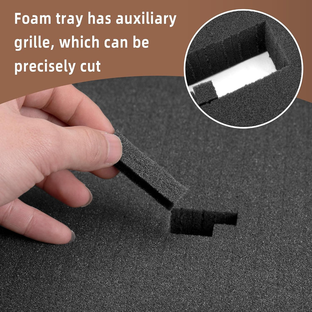 4 Pcs Pick Apart Foam Insert, 16'' x 12'' x 2'' Pre Cube Sheet Foams