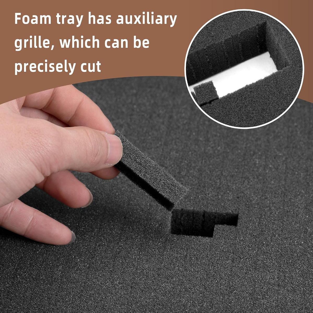 4 Pcs Pick Apart Foam Insert, 16'' x 12'' x 2'' Pre Cube Sheet Foams
