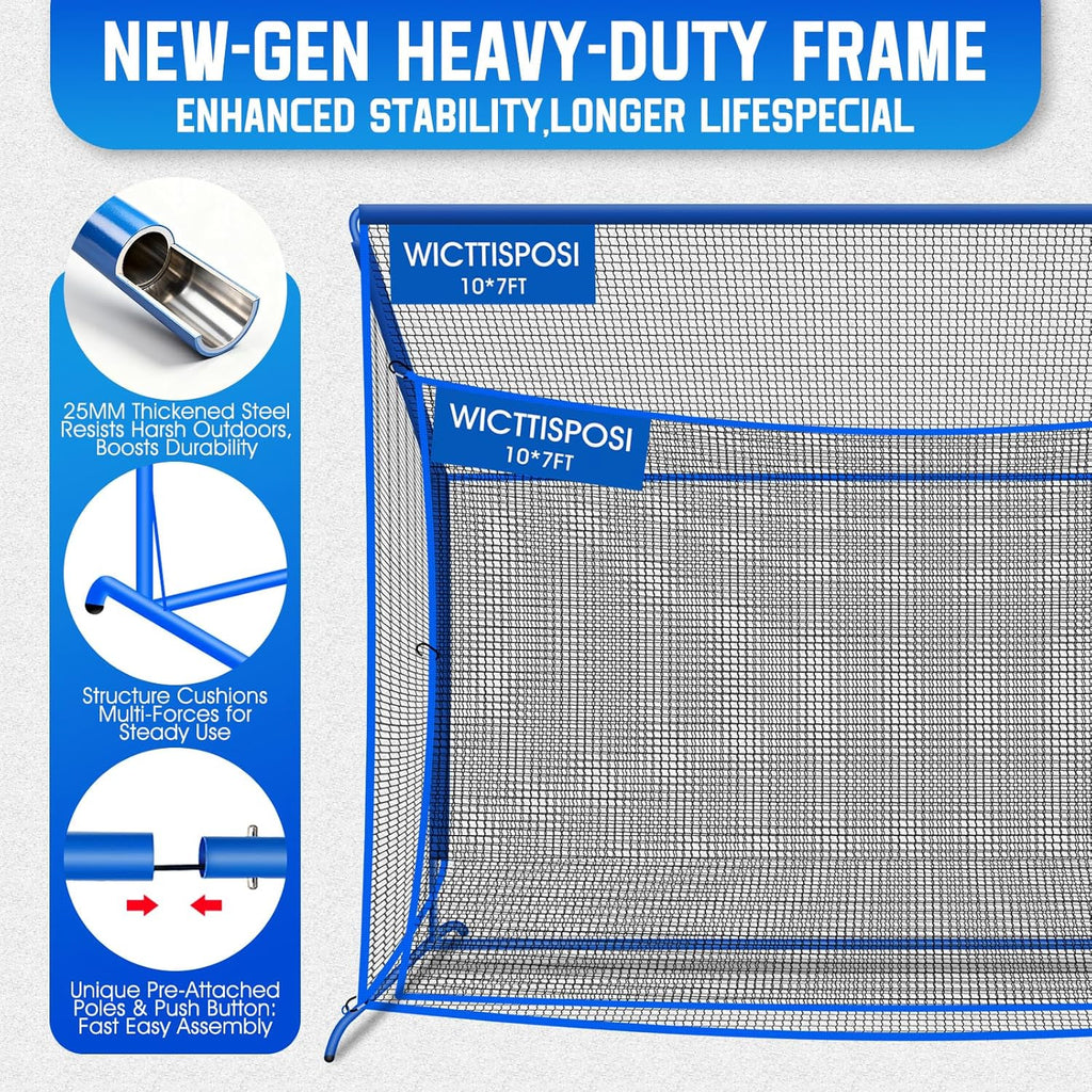 Golf Net with Extra Striking Net, Heavy Duty Golf Practice Hitting Net