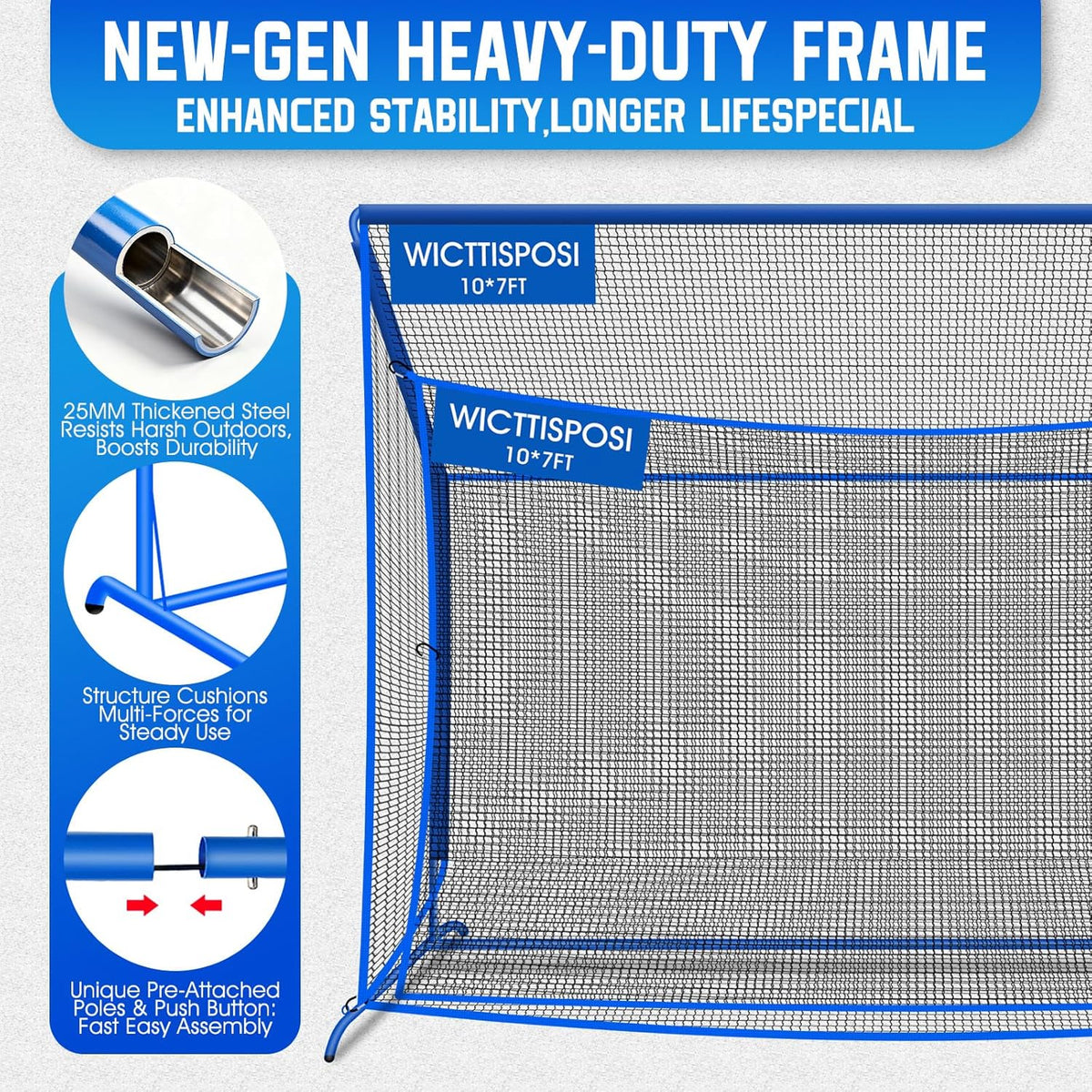Golf Net with Extra Striking Net, Heavy Duty Golf Practice Hitting Net