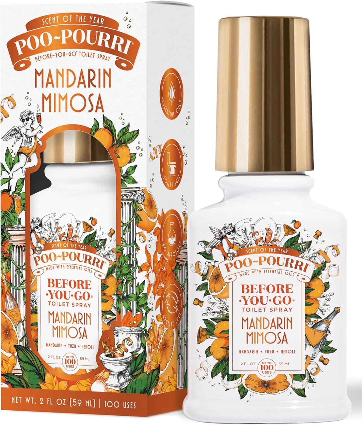 Before-You-Go Toilet Spray, Mandarin Mimosa, 2 Fl Oz