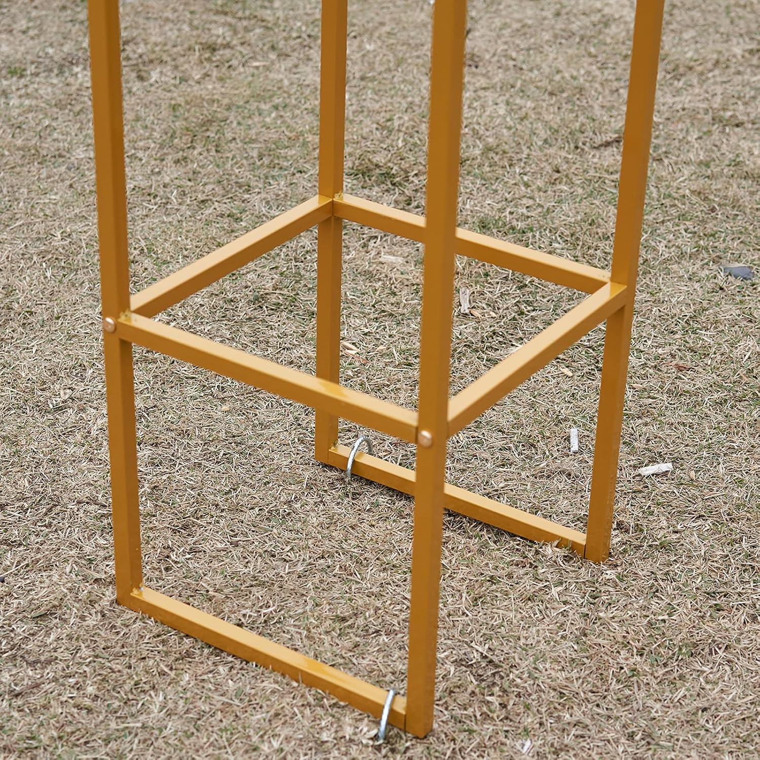 3D Metal Wedding Arch Frame, Gold Square 3D Backdrop Stand for Wedding Ceremony, Reception, Engagement Party