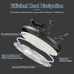 10 Pack UFO LED High Bay Light 200W, 30000LM 5000K AC100-277V