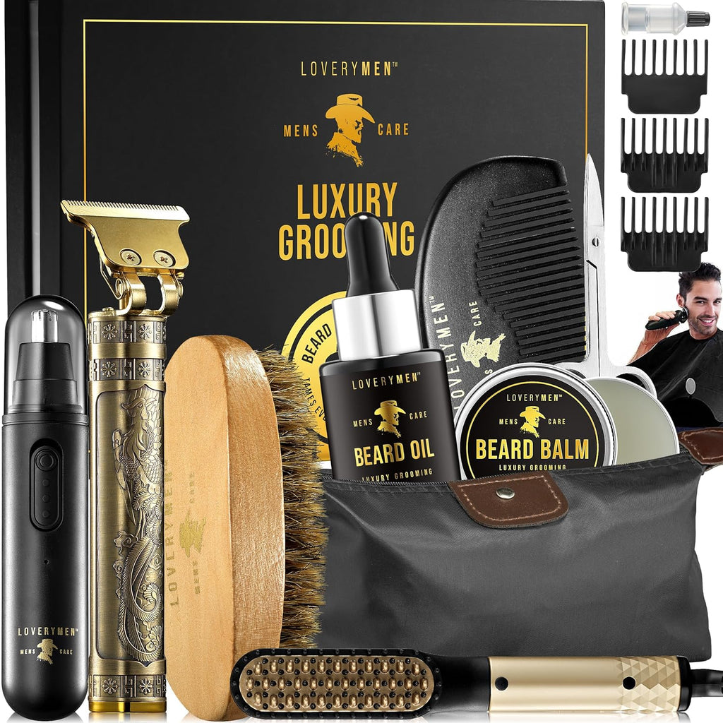 Grooming Beard Kit, Fathers Day Gift Ideas for Husband, Dad Gifts for Fathers Day, Beard Trimmer, Nose Hair Trimmer