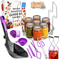 Canning Supplies Starter Kit- Canner Accessories with Canning Rack for Jars, XL Ladle,Wide Mouth Jar Funnel,Jar