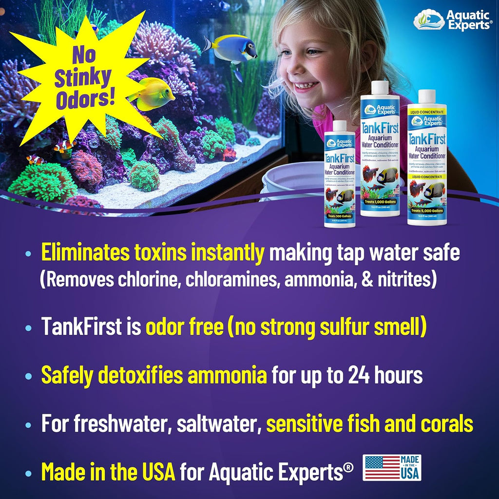 TankFirst Complete Aquarium Water Conditioner - Fish Water Conditioner, Instantly Removes Chlorine, Chloramines, and