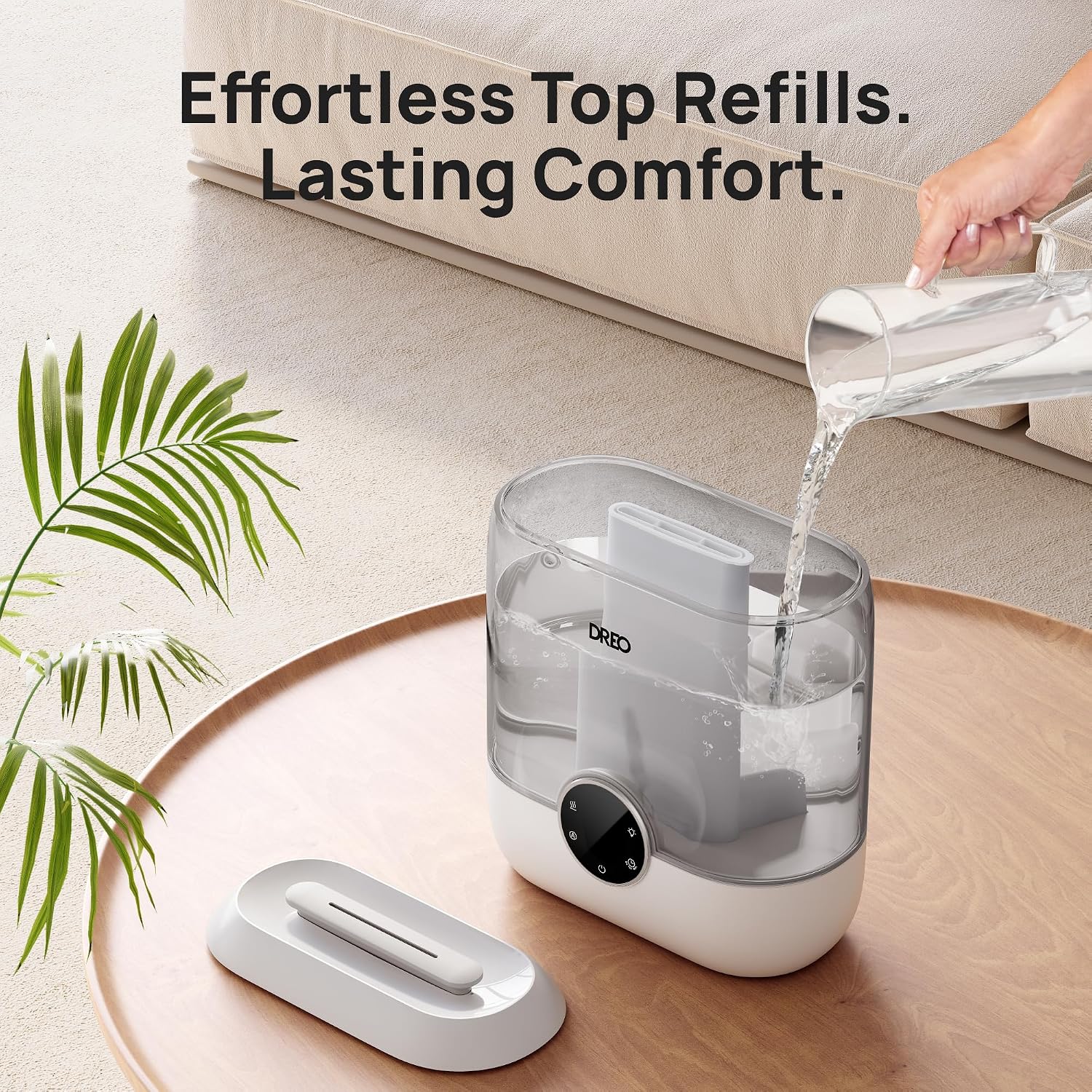 6L Humidifiers for Bedroom, 60H Runtime, 28 dB Quiet, HM524, Gray | Precise Humidity Control, Easy to Refill & Clean