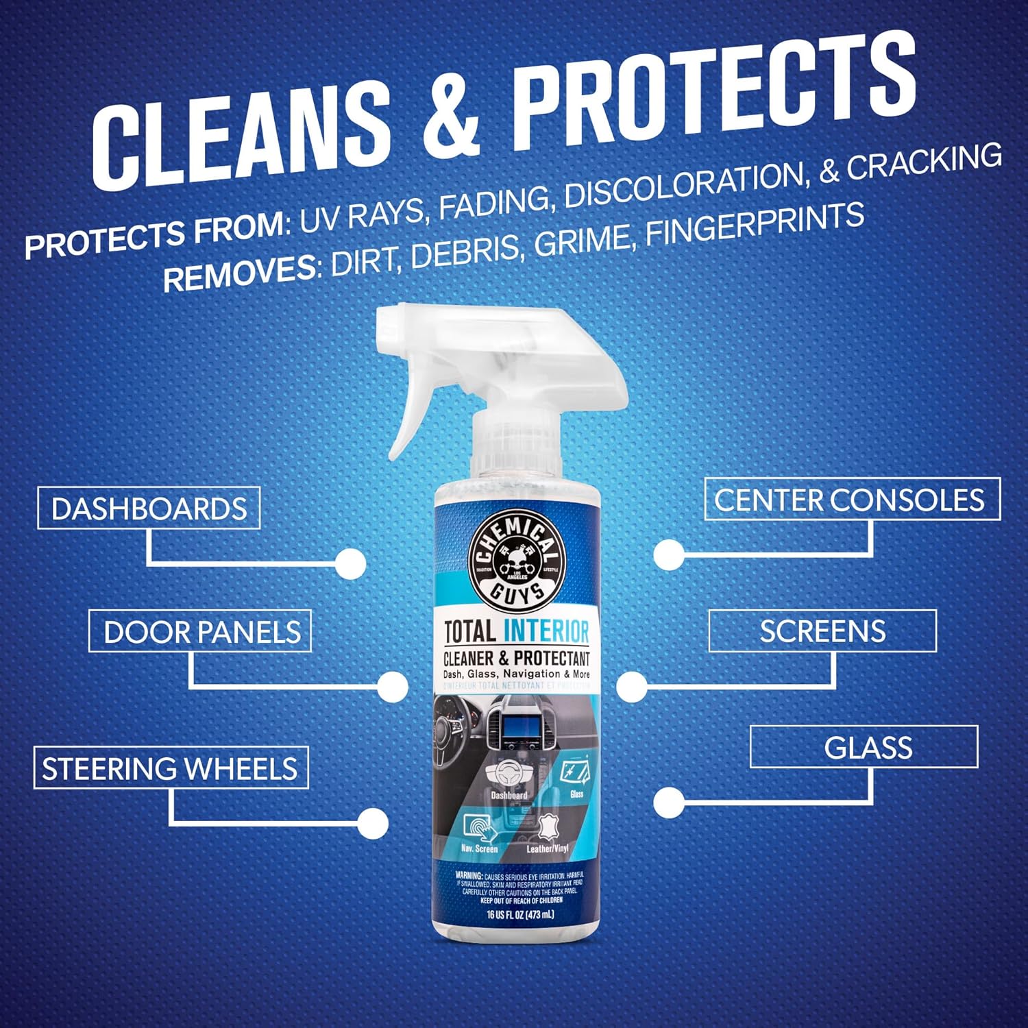 Car Detailing Kit, Car Cleaning Kit with Total Interior Cleaner & Protectant, Sprayable Wheel Cleaner, Car Wash Soap