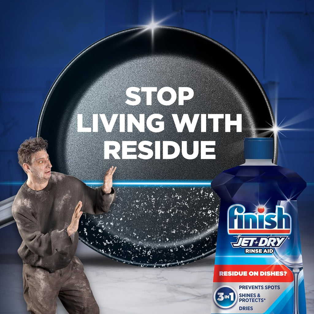 Jet-Dry Dishwasher Rinse Aid, Dish Detergent Drying Agent, 32oz