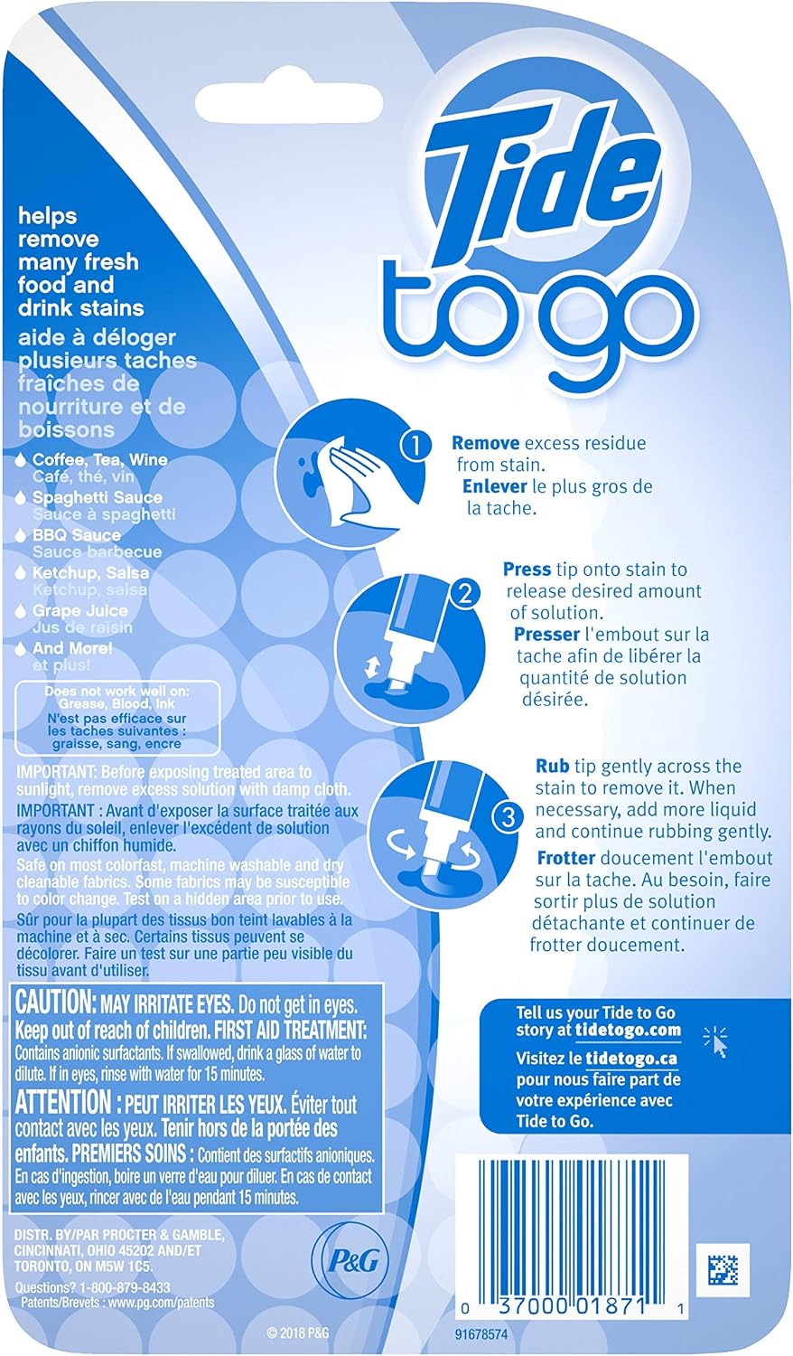 to Go Instant Stain Remover Liquid Pen,Pack of 9