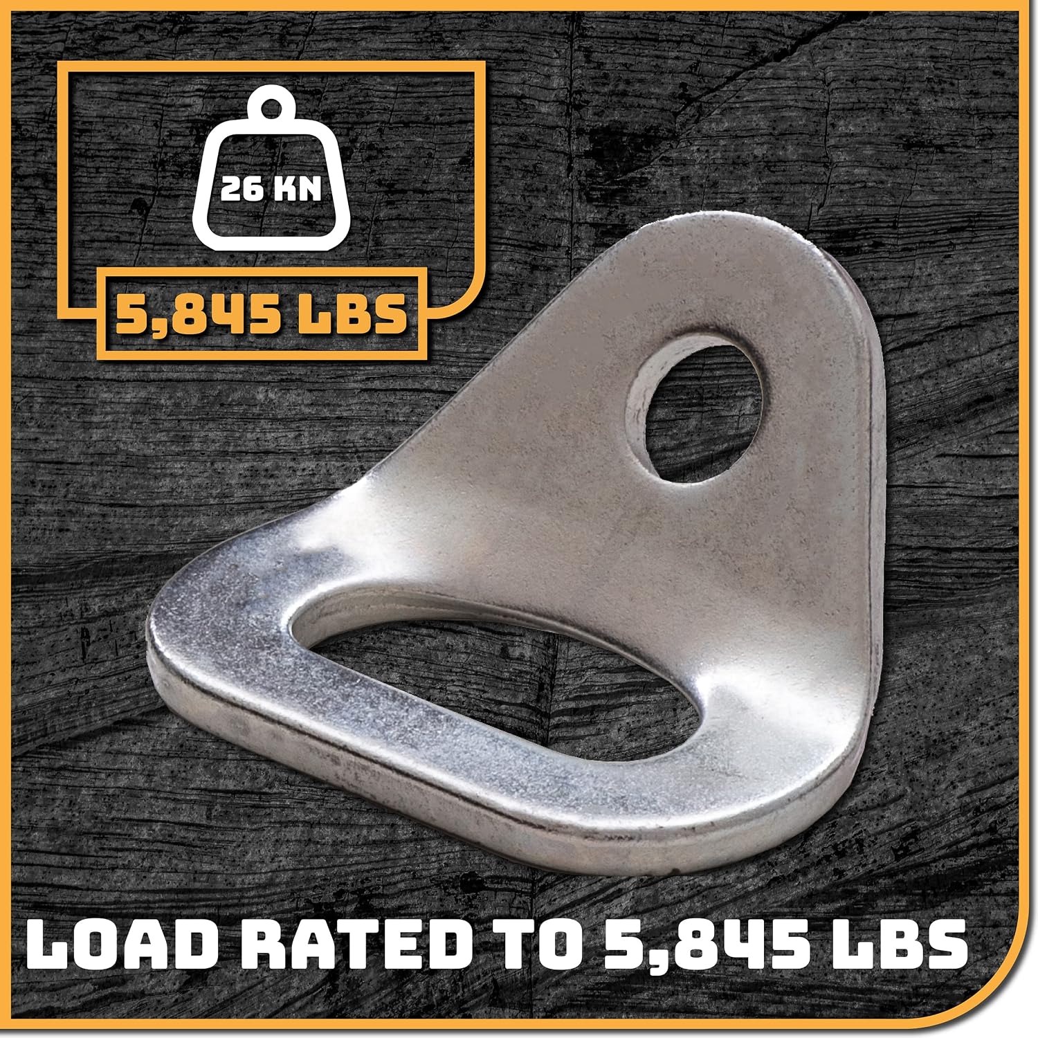 26kN Climbing Wall Bolt Hanger/Anchor/Tiedown for 3/8" Screw/Bolt Ideal for Rock Climbing and Home Gyms, Hammocks