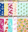 Designer Poly Mailers 10x13: Sample Variety Pack ~ Anchor, Daisy, Hibiscus, Arrow, Cactus, Pink & Mint Aloha