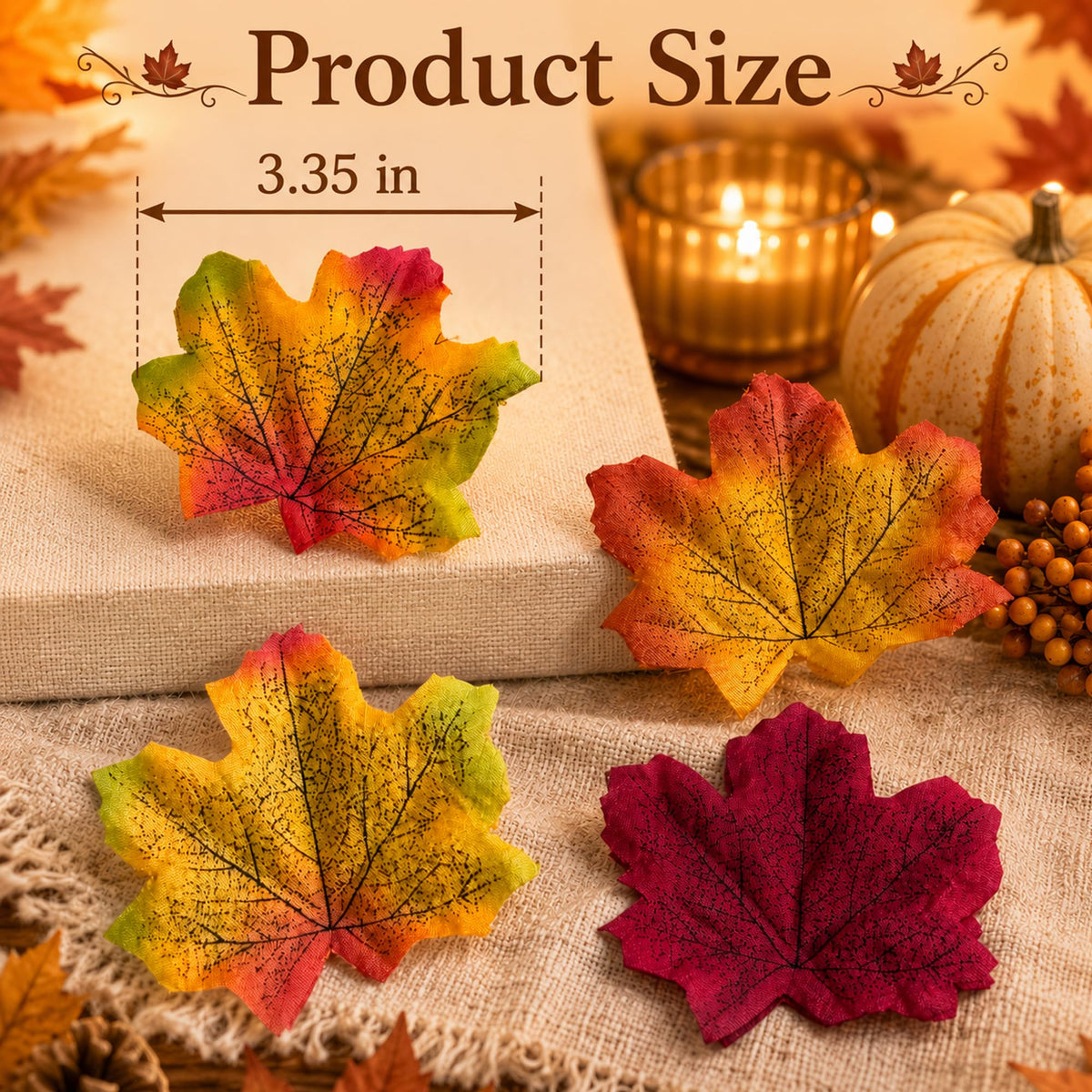 Thanksgiving Decorations - 200Pcs Artificial Maple Leaves for Fall Decor